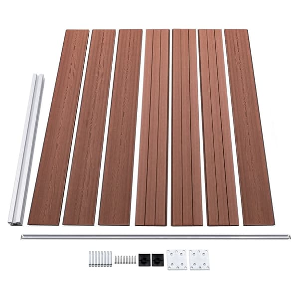 Staketpaneler WPC 699x146 cm brun