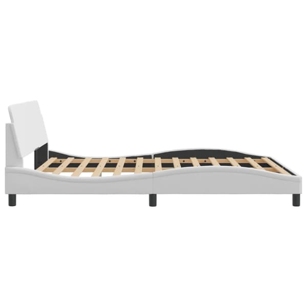 Bed Frame "Dover" White 160x200 cm Faux Leather