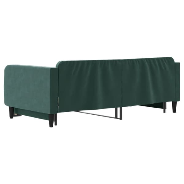 Dagbädd utdragbar mörkgrön 100x200 cm sammet
