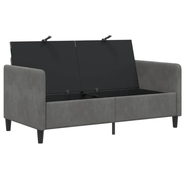 Soffa med förvaring Mörkgrå 152 x 78 x 87 cm Polyester