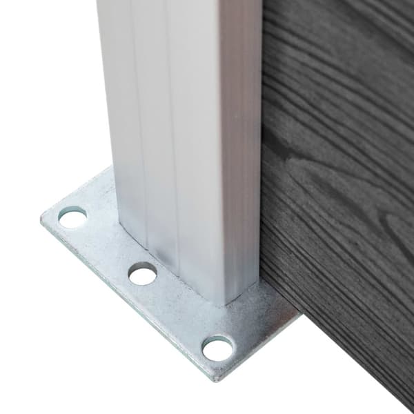 Staketpanel WPC 526x186 cm svart
