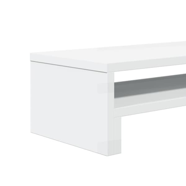Skärmställ vit 54x22x15 cm konstruerat trä