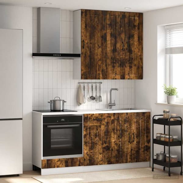 Köksenhet LUCCA 5 pcs Rökt ek Konstruerat trä