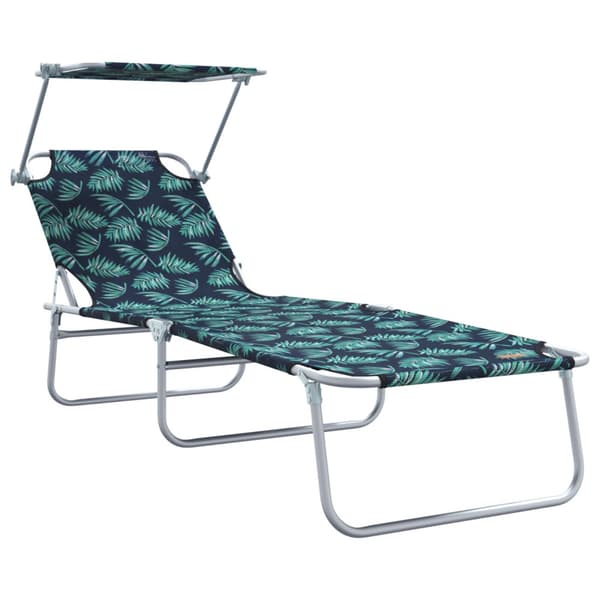 Solstol 2 pcs Grön 58 x 188 x 77cm Polyester