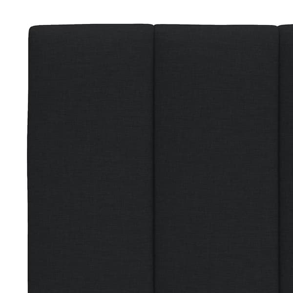 Bed Frame without Mattress "Hanko" Black 90x190 cm Fabric