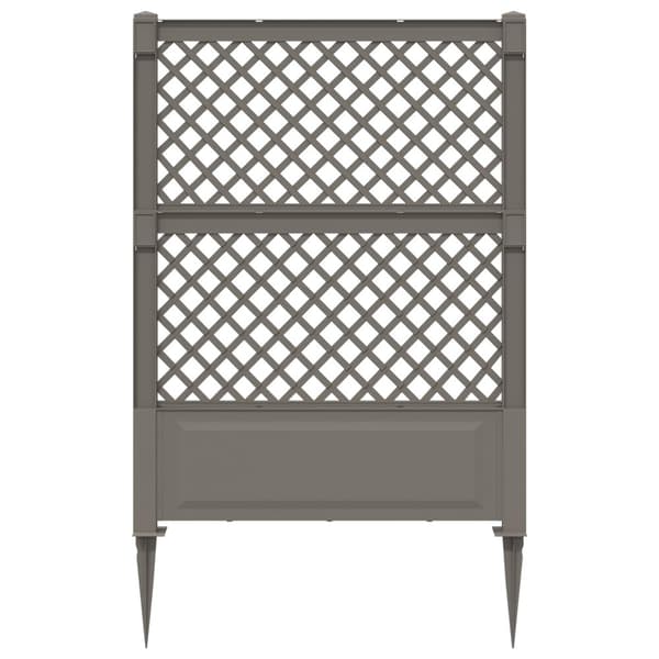 Trellis med spik Grå 99 x 6 x 165 cm PP