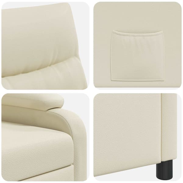 Recliner Gräddvit Konstläder