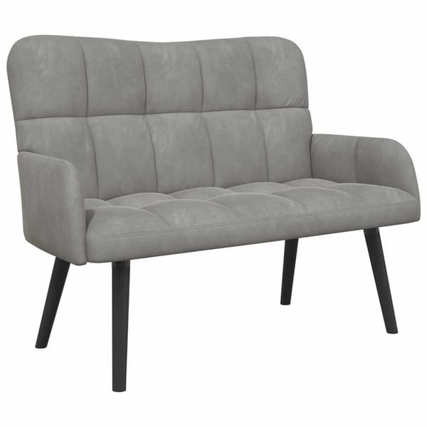 Tvåsitssoffa Ljusgrå 115 x 61 x 87 cm Sammet