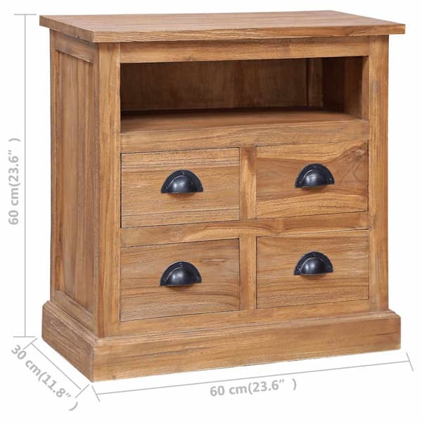 Sidoskåp 60x30x60 cm massiv teak