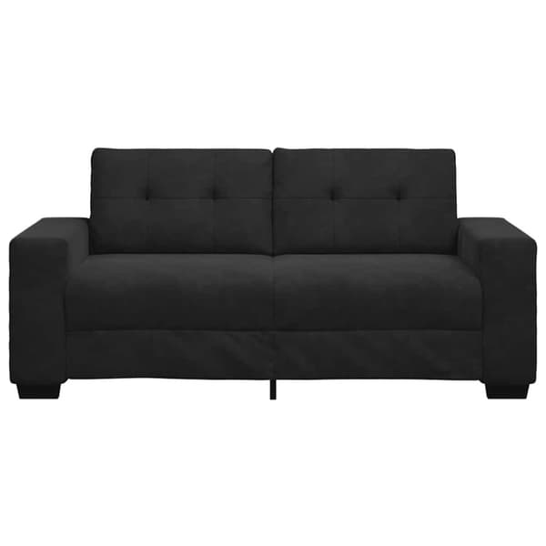 Loveseat soffa svart 180x77x82 cm sammet