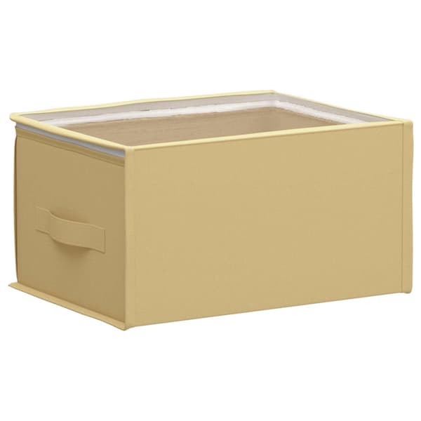 Förvaringslåda med transparent toppfönster 6 pcs Gräddvit
