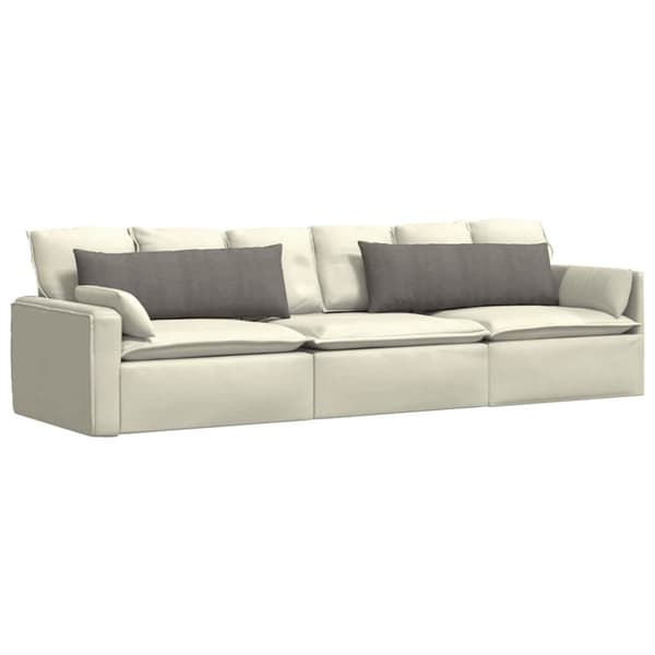 Sofakuddar 2 pcs Ljusgrå 120 x 40 cm Kordread tyg