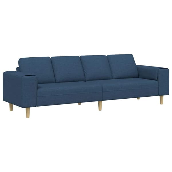 Vardagsrumsoffa Blå 250 x 77 x 76 cm Polyester
