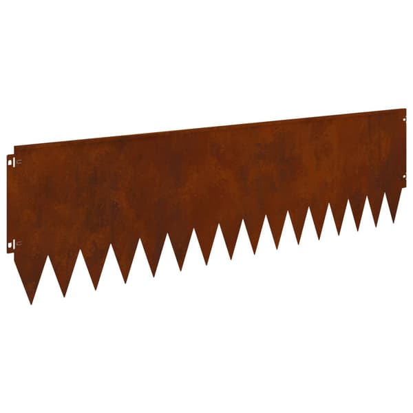 Kant för gräsmatta 10 pcs 103 x 30 cm Stål Rostig