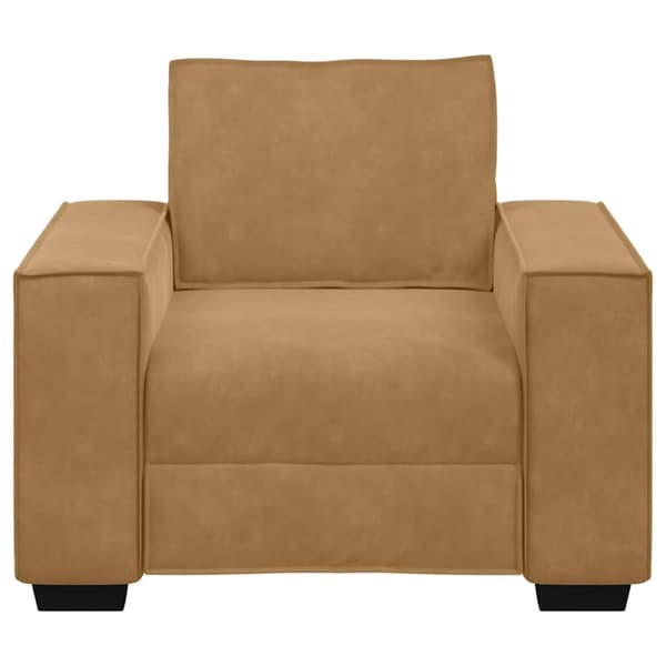 Soffstol brun 100x78x84 cm sammet