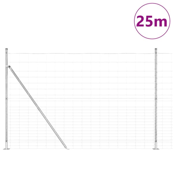 Stängselstolpe Galvaniserad 25 x 1,6 m Stål