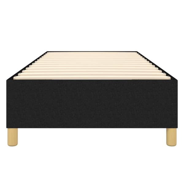 Boxspring-sängram svart 90x190 cm tyg
