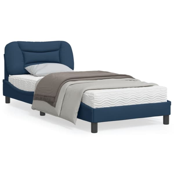 Bed Frame without Mattress "Hvar" Blue 90x190 cm Fabric