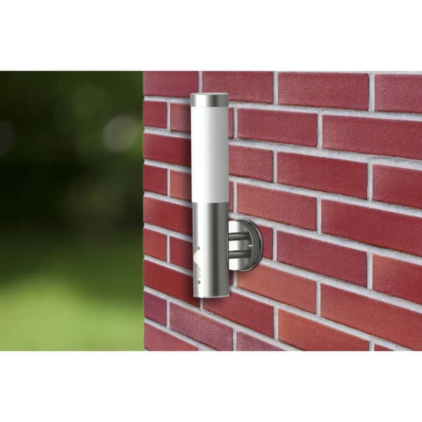 Utomhusvägglampa med sensor rostfritt stål