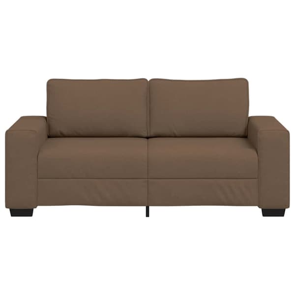 2-sitssoffa brun 180x77x82 cm tyg