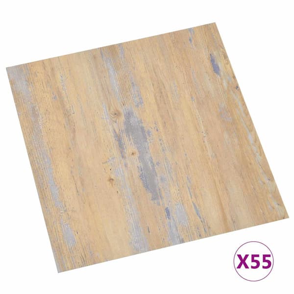 Golvplankor 55 pcs Brun 5,11 m² PVC