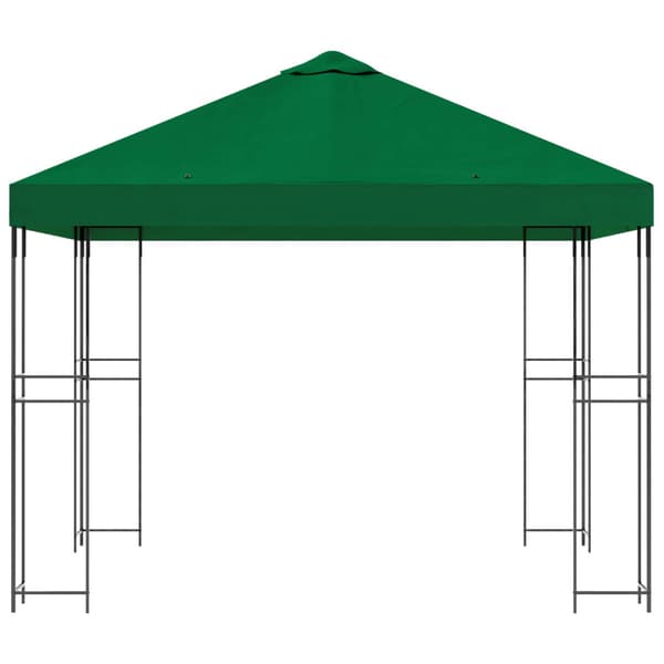 Paviljong 3 x 3 m Grön Polyester och Stål 190 gsm