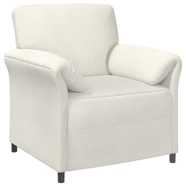 En-sitssoffa Gräddvit 88 x 83 x 95 cm Sammet