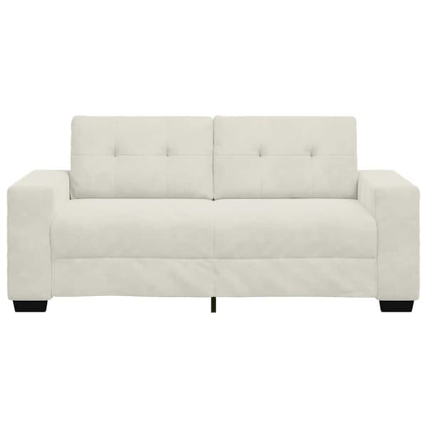 Tvåsitssoffa krämfärgad 180x77x82 cm sammet