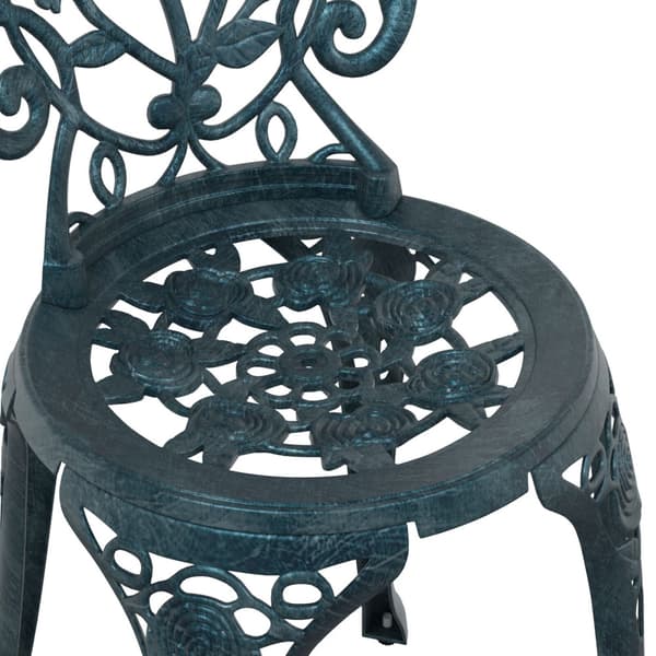 Trädgårds Bistro Set 3 pcs Grön Aluminium