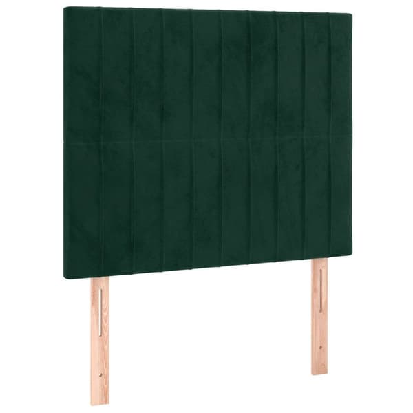 Ramsäng med madrass mörkgrön 100x200 cm sammet