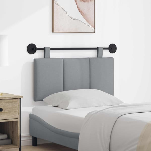 Hängande sänggavel Ljusgrå tyg