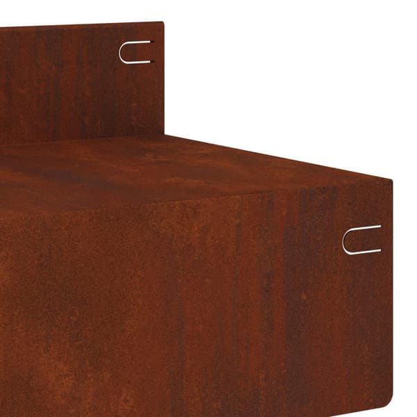Kant för gräsmatta 10 pcs 100 x 10 x 8 cm Stål Rostig