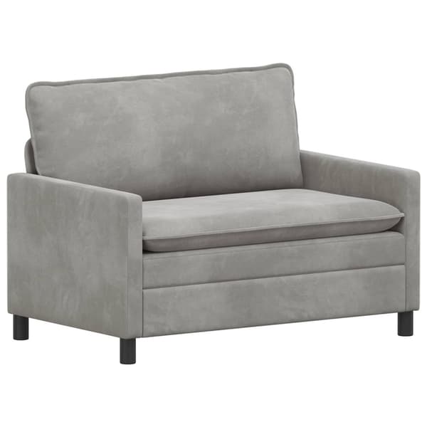 Soffa Ljusgrå 126 x 81 x 87,5 cm Sammet