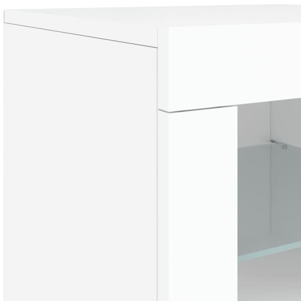 Skänk med LED-belysning vit 181,5x37x67 cm