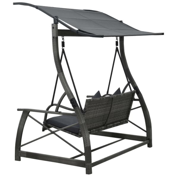 Hammock 3-sits med tak konstrotting grå