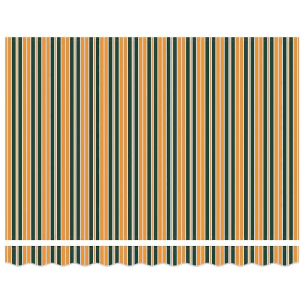 Markisväv Grön och gul 3 x 2,5 m Polyester