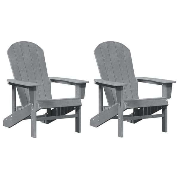 Trädgård Stol 2 pcs Ljusgrå 82 x 74 x 92 cm polyeten