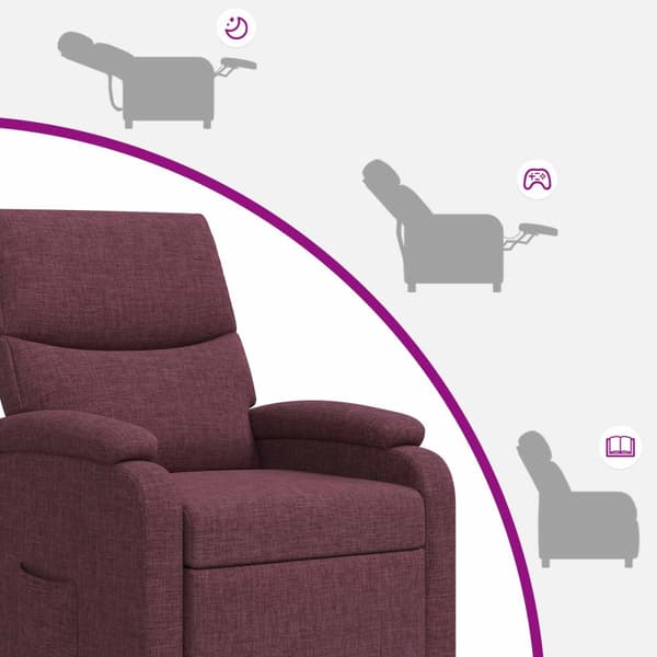 Recliner Lila Tyg