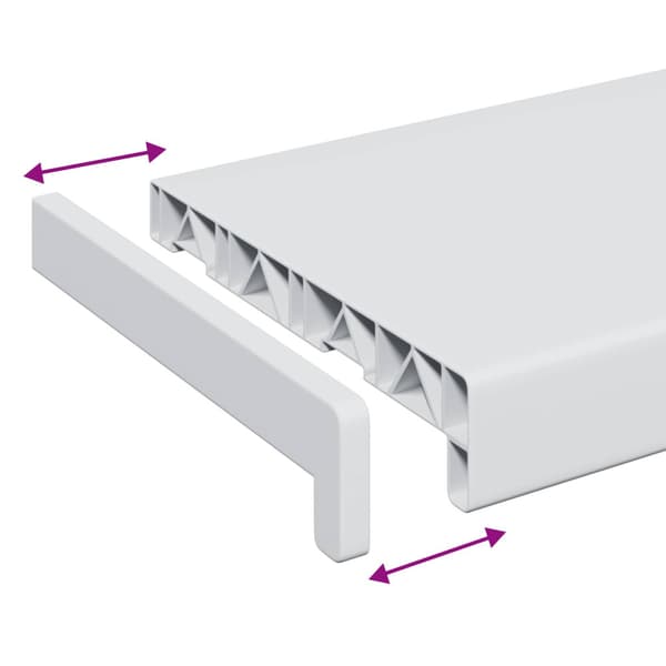 Fönsterbräda Vit 140 x 25 x 4,5 cm PVC