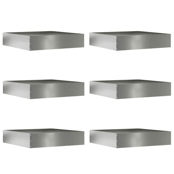 Kant för gräsmatta 6 pcs Silver 60 x 60 x 13 cm