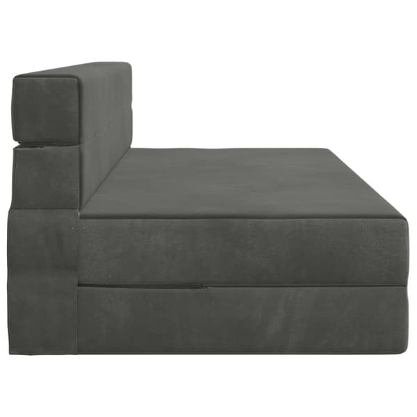 Fällsoffa säng Mörkgrå 203 x 152 x 15 cm Sammet