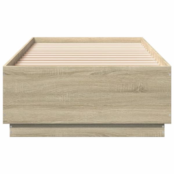 Sängram sonoma-ek 90x200 cm konstruerad trä