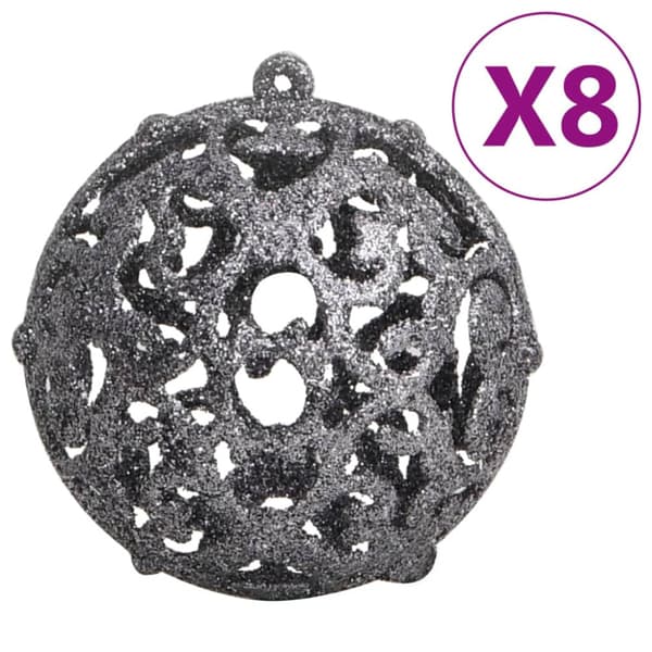 Julgranskulor 111 delar vit och grå polystyren