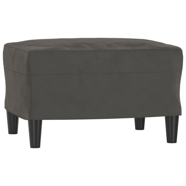 Fotpall mörkgrå 60x50x41 cm sammet