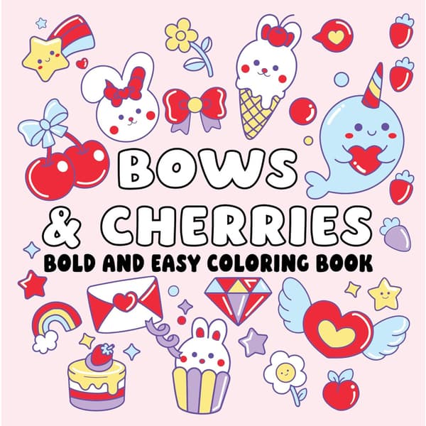 Bows and Cherries Bold and Easy Coloring Book (häftad, eng)