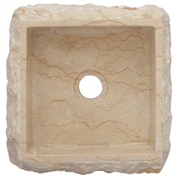 Handfat gräddvit 30x30x13 cm marmor