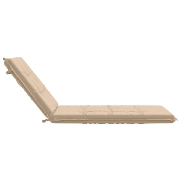 Solstol Kudde GEMERT 100% Polyester Gräddvit 190 x 70 x 9 cm