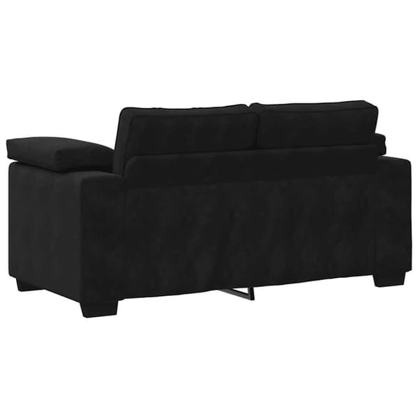 Loveseat soffa svart 160x77x82 cm sammet