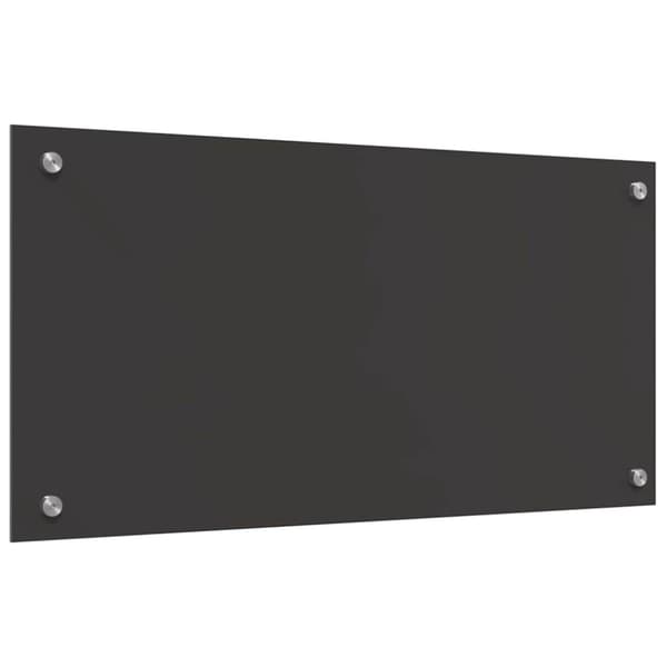 Köksskydd 2 pcs Mörkgrå 80 x 40 cm härdat glas