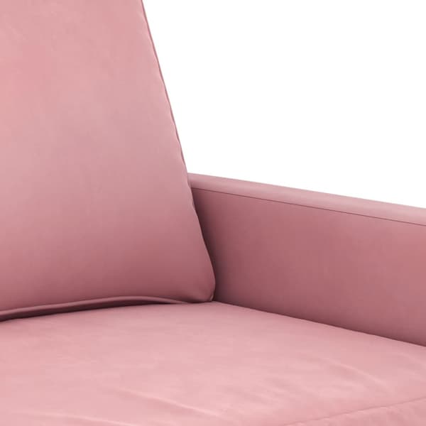 Soffgrupp med dynor 4 delar rosa sammet